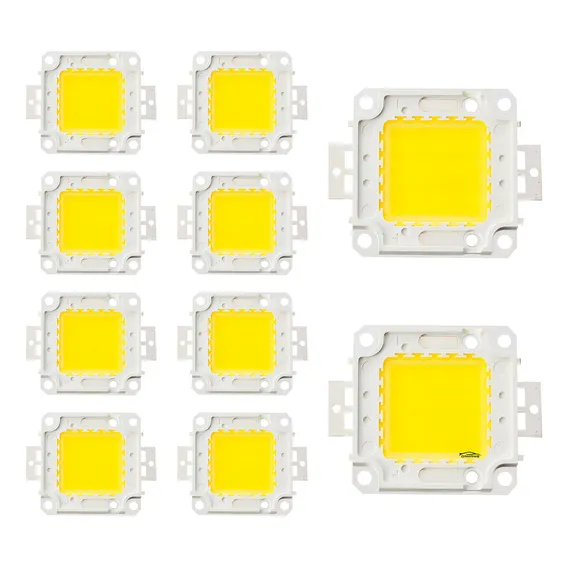 10x Chip Led 50w Reposição De Refletor - Branco Frio/quente Luz Branco-quente 30-34v Foto 1