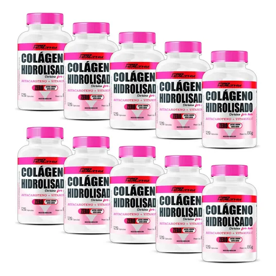 10x Colágeno Hidrolisado C/ Vitamina C (1200 Caps) + Sabor Sem sabor Foto 1