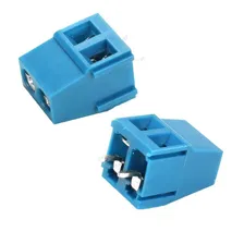 10x Conector Borne 2 Vias Kre2 Kf128 11x14 Mm Azul Foto mini 1