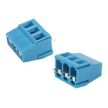 10x Conector Borne Kre3 3 Vias Kf128 14x15mm Azul Foto  mini 1