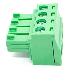 10x Conector Borne Verde Femea 04 Vias 3.81mm Kf2edgk Foto mini 3
