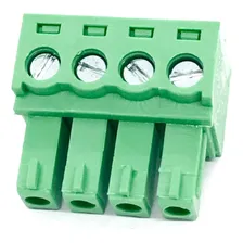 10x Conector Borne Verde Femea 04 Vias 3.81mm Kf2edgk Foto mini 2
