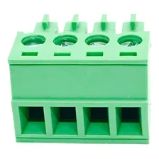 10x Conector Borne Verde Femea 04 Vias 3.81mm Kf2edgk Foto mini 4