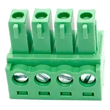10x Conector Borne Verde Femea 04 Vias 3.81mm Kf2edgk Foto mini 1