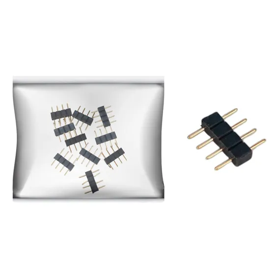 10x Conector Emenda Rápida 4 Vias Fita Led Rgb 3528/5050 Foto 1