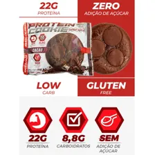 10x Cookie Proteico Proteintech Low Carb Sabor Cacau Foto mini 2