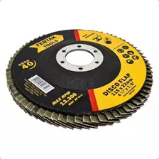10x Disco Flap 115 X 22mm Inox Esmerilhadeira O Grão Cor 115mm - Grao 80 Foto mini 3