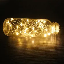 10x Fios De Led Luz De Fada 2m 20 Leds Decoração Festa Luzes Amarelo Bateria Foto mini  3