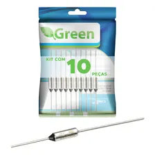 10x FusÃvel Térmico 10a 184° 184 Graus 110v 127v 220v 250v - Green Foto mini 1