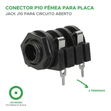 10x Jack J10/p10 Fêmea Mono - Painel Placa - Circuito Aberto Foto mini 3