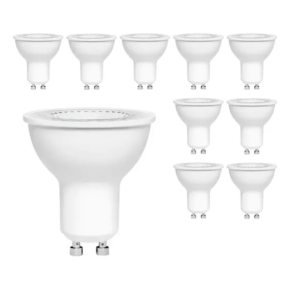 10x Lâmpadas Led 4,5w Dicroica Mr16 Gu10 Branco Quente 3000k Foto 1