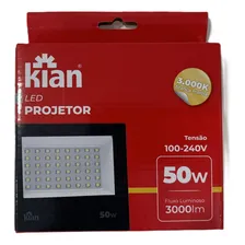 10x Refletor Kian 50w 3000k Luz Branca Morna 110v 220v Foto mini  3