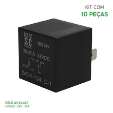 10x Relé Auxiliar 5 Pinos 24v 30a Universal Chipsce Foto mini 2
