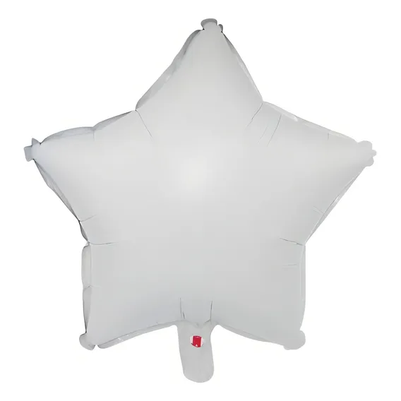 12 Balões Estrelas Metalizado 18 Polegadas 45cm Cor Branca Foto 1