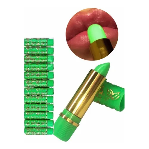 12 Batom Clássico Bella Femme 24 Horas Fica Rosa Cor Verde Foto 1