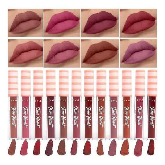 12 Batom Matte Longa Duração Cores Sortidas Z1 Foto 1
