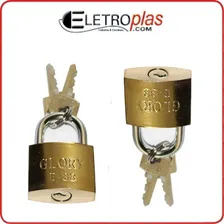 12 Cadeado Glory 38mm Cadeado Em Cartela Cadeado Cor Dourado Foto mini 3