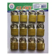 12 Cadeado Glory 38mm Cadeado Em Cartela Cadeado Cor Dourado Foto mini 1
