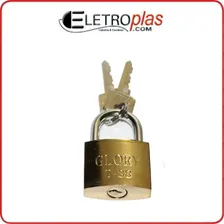 12 Cadeado Glory 38mm Cadeado Em Cartela Cadeado Cor Dourado Foto mini 4