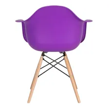 12 Cadeiras Charles Eames Wood Daw Com Braços Cores Estrutura Da Cadeira Roxo Foto mini 4