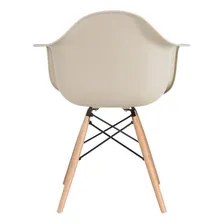 12 Cadeiras Eames Wood Jantar Daw Com Braços Cores Estrutura Da Cadeira Nude Foto mini 4