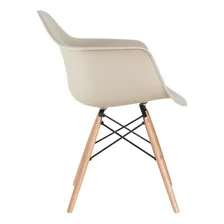 12 Cadeiras Eames Wood Jantar Daw Com Braços Cores Estrutura Da Cadeira Nude Foto mini 3