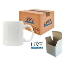 12 Caneca Branca Live AAA Sublimação Porcelana + Caixinhas Foto mini 2