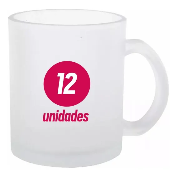 12 Caneca Chopp Sublimação Vidro Fosca Jateada Resinada Foto 1