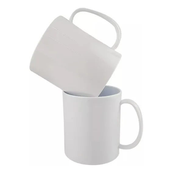 12 Canecas De Polímero Branca Para Sublimação 325ml Cor Branco Foto 1