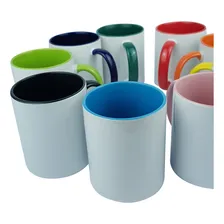 12 Canecas Interior & Alça Colorido Resinadas Para Sublimação BC Foto mini  2