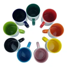 12 Canecas Interior & Alça Colorido Resinadas Para Sublimação BC Foto  mini 1
