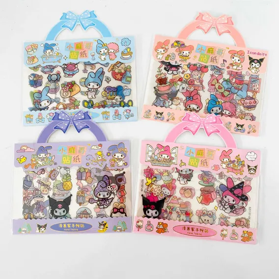12 Cartelas De Adesivos Turma Hello Kitty Kuromi My Melody Foto 1