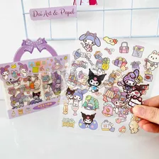 12 Cartelas De Adesivos Turma Hello Kitty Kuromi My Melody Foto mini 4
