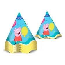 12 Chapéu Aniversário Decoração Peppa Pig Festa Aniversário Foto mini 1