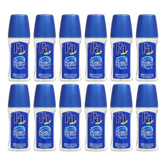 12 Desodorante Fa Aqua Roll-on Men Masculino 50ml Foto 1