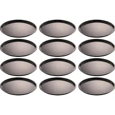 12 Formas Para Pizza 36cm Lyor Preto Assadeiras Antiaderente Foto mini 1
