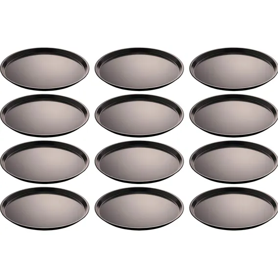 12 Formas Para Pizza 36cm Lyor Preto Assadeiras Antiaderente Foto 1