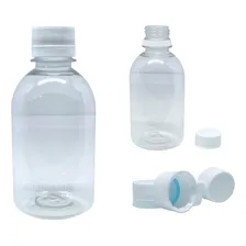 12 Frascos 250ml Transparente Pet Com Tampa Lacre Branca Foto mini 1