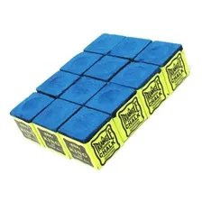 12 Giz Triangle Azul Sinuca + 2 Solas Triangle 11mm Couro Foto mini  2