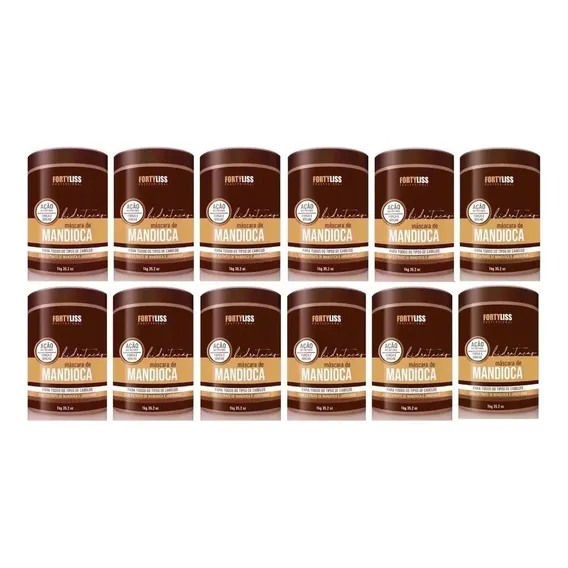 12 Máscaras Capilar Mandioca Hidrataçao Creme 1kg Foto 1