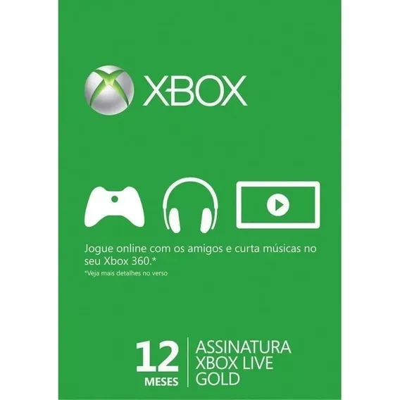 12 Meses Live Gold Xbox One Foto 1