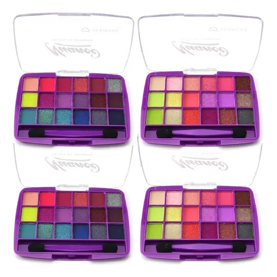 12 Paleta De 18 Sombra Matte Com Pincel Atacado 2194 Sombra Jasmyne Foto 1