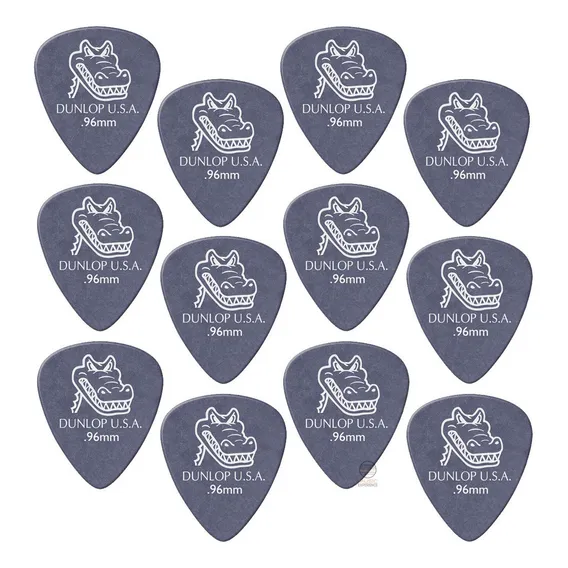12 Palheta Dunlop Gator Grip 0,96 Mm Guitarra 417r Roxo Foto 1