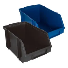 12 Pçs Caixa Bin Nº7 Organizadora Gaveteiro Plástica Box Cor Preto Foto  mini 1