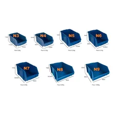 12 Pçs Caixa Plastica Bin Gaveteiro Organizador PlĂĄstica NÂș9 Cor Azul Foto mini 2