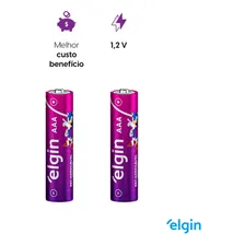 12 Pilhas Aaa 900mah Palito Recarregável Elgin 3 Cartelas Foto mini 4
