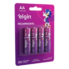 12 Pilhas Baterias Aa 2700mah Elgin Recarregável 3 Cartelas Foto mini 2