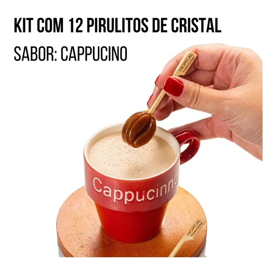 12 Pirulitos De Cristal ( Café, Mel Com Limão Ou Cappuccino) Foto 1