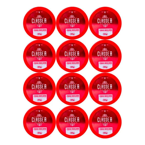 12 Pomadas Modeladoras Incolor Transparente 80g - Classe A Foto 1