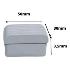 12 Ponteira Interna Plástica 50x30mm P/pé Cadeira Ou Mesa Foto mini 4